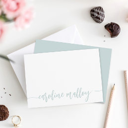 Sea | Modern Scripted Name Personalized Note Card