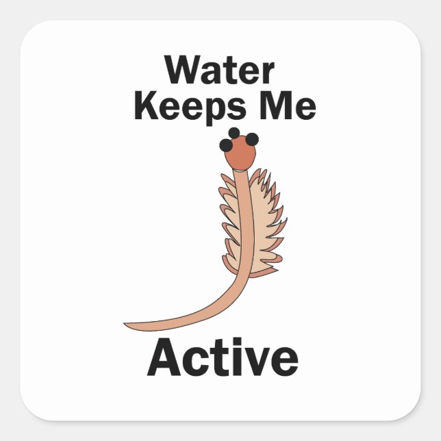 Sea Monkeys Brine Shrimp Water Keeps Me Active  Square Sticker (Front)