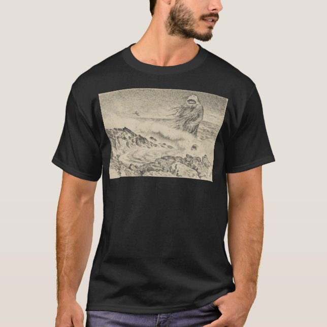 Sea Monster By Theodor Kittelsen T-Shirt (Front)