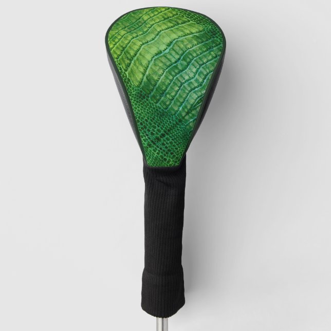 Sea Monster in Bright Green Faux Leather Golf Head Cover (Front)