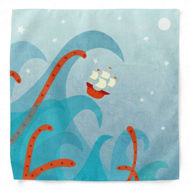 Sea Monster Sailing Bandana (Front)