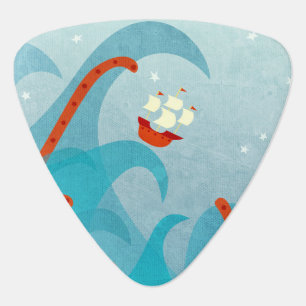 Sea Monster Sailing Guitar Pick