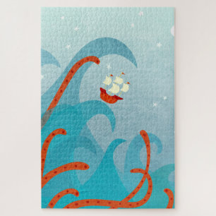 Sea Monster Sailing Jigsaw Puzzle