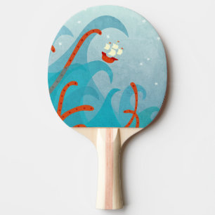 Sea Monster Sailing Ping Pong Paddle