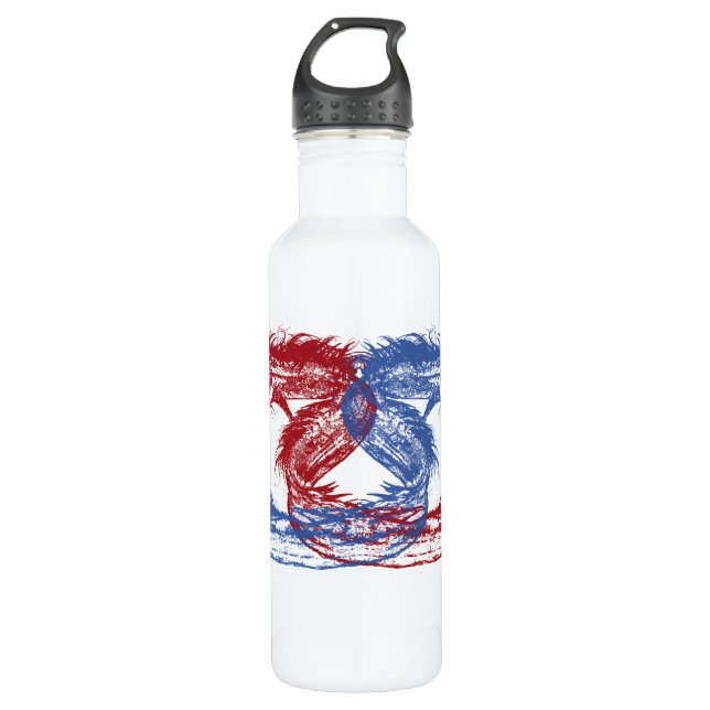 Sea Monsters With Your Choice Background Stainless Steel Water Bottle (Front)