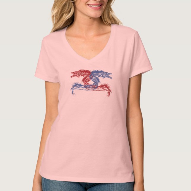 Sea Monsters With Your Choice Background T-Shirt (Front)