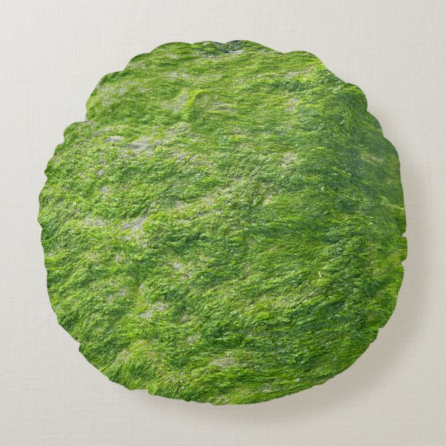 Sea Moss Green Nature Grass Beach Nautical Round Pillow (Front)