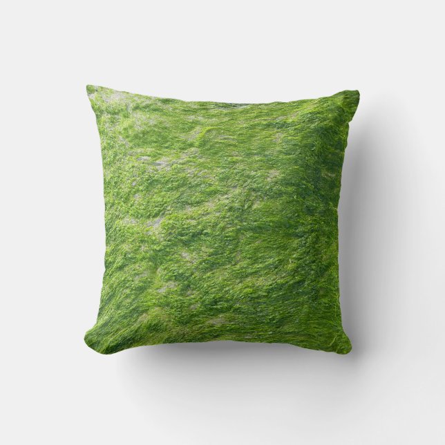Sea Moss Green Nature Grass Beach Nautical Throw Pillow (Front)