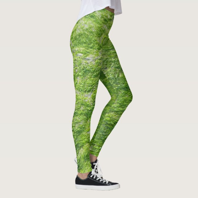 Sea Moss Green Nature Nautical Coastal Cute Girly Leggings (Right)