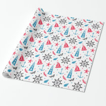 Sea Nautical Pattern Wrapping Paper