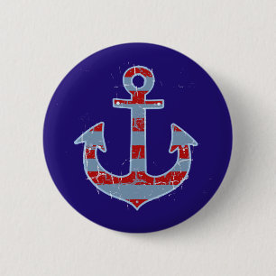 sea nautical sailor anchor button