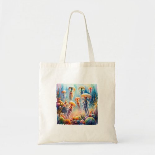 Sea nettles 040624AREF101 _ Watercolor Tote Bag