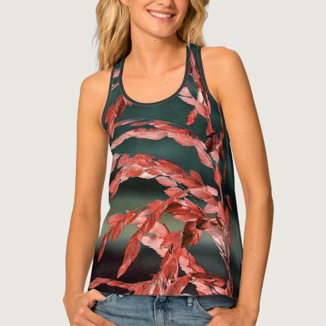 Sea Oats Abstract Tank Top (Front)