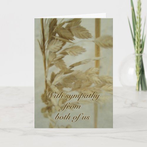 Sea Oats Sympathy From Both of Us Card