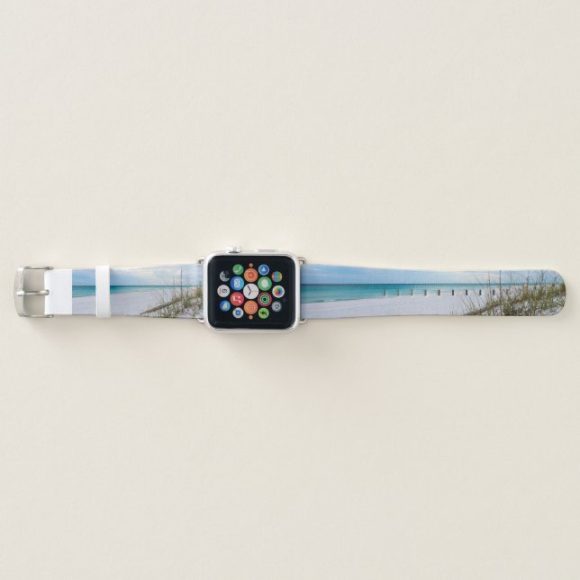 Sea Oats White Sand Beach Morning Apple Watch Band (Front)