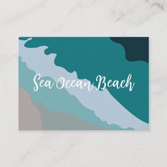 Sea Ocean Beach  House Business Card (Front)
