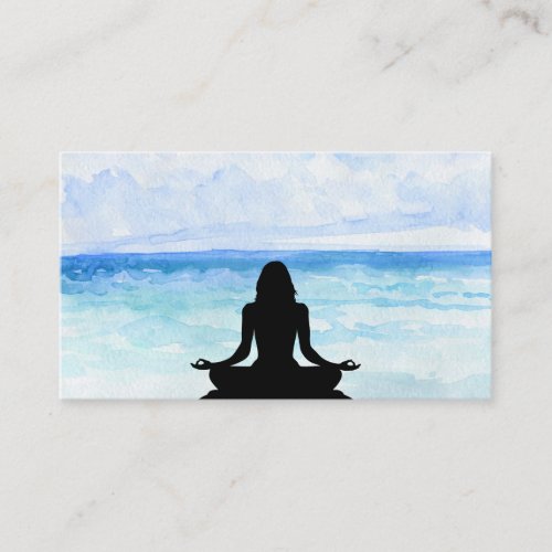   Sea Ocean Beach Mindfulness Meditation Yoga Business Card