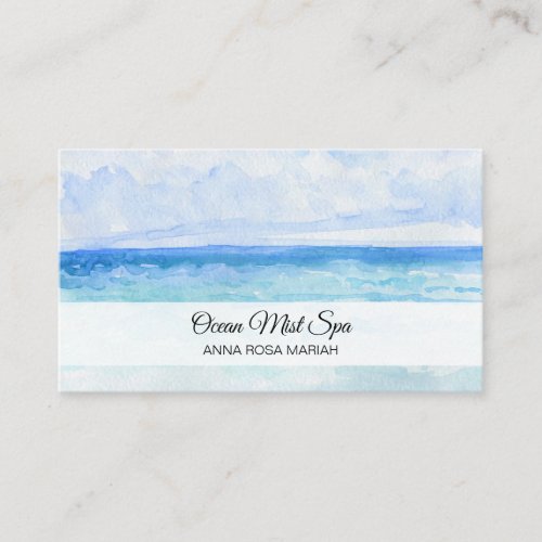   Sea Ocean Beach Spa Mindfulness Yoga Business Card