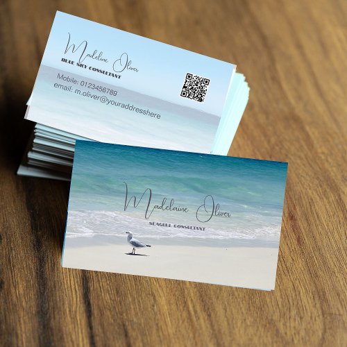 Sea Ocean Beach Travel Stylish Business Card