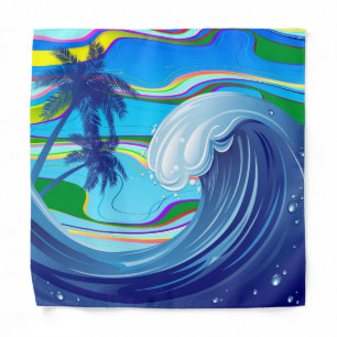 Sea Ocean big Wave Water Bandana