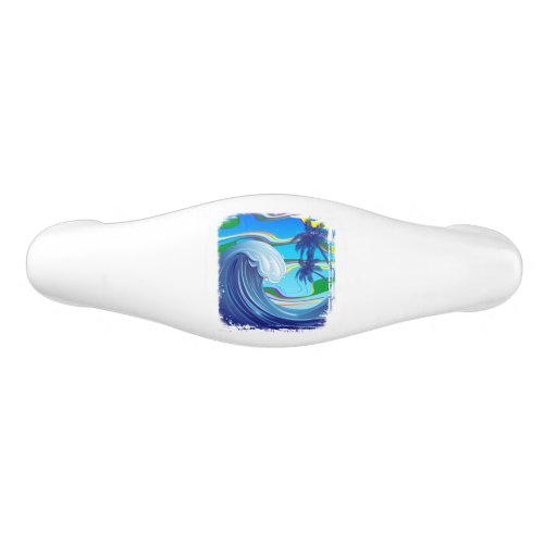 Sea Ocean big Wave Water  Ceramic Drawer Pull