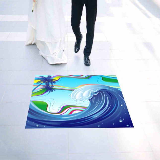 Sea Ocean big Wave Water  Floor Decals (Wedding)