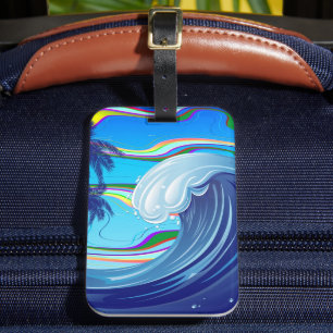 Sea Ocean big Wave Water Luggage Tag