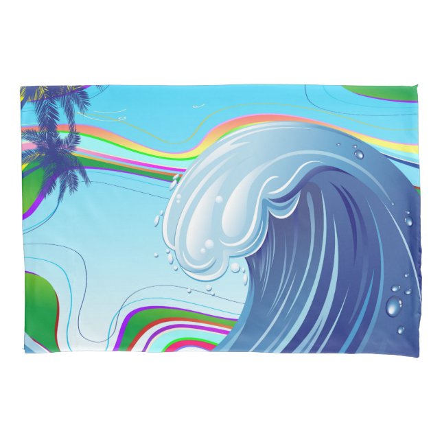 Sea Ocean big Wave Water  Pillow Case (Front)