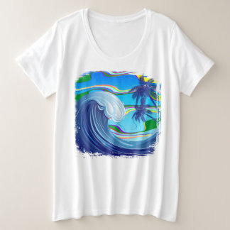 Sea Ocean big Wave Water  Plus Size T-Shirt