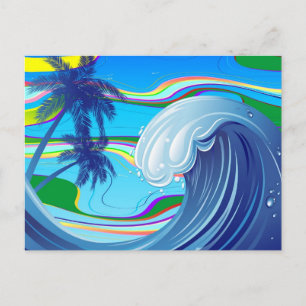 Sea Ocean big Wave Water postcard