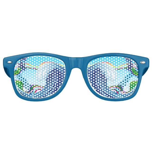 Sea Ocean big Wave Water  Retro Sunglasses (Front)