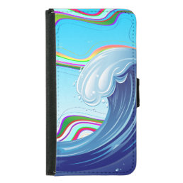 Sea Ocean big Wave Water  Samsung Galaxy S5 Wallet Case
