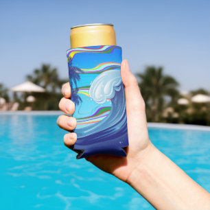 Sea Ocean big Wave Water Seltzer Can Cooler