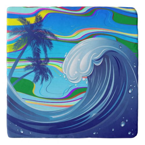 Sea Ocean big Wave Water  Trivet