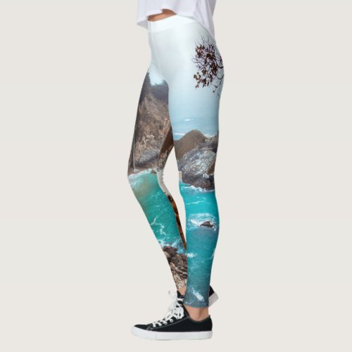 sea ocean blue leggings