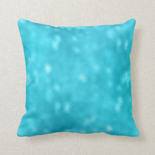 Sea Ocean Blue Marine Aqua Turquoise Tiffany Glas Throw Pillow