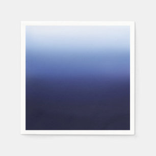 Sea Ocean Blue Modern Minimal Beach Bridal Shower Napkins