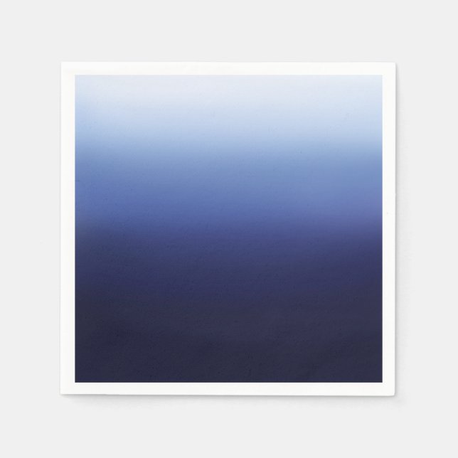 Sea Ocean Blue Modern Minimal Beach Bridal Shower Napkins (Front)