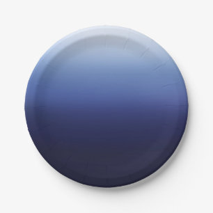 Sea Ocean Blue Modern Minimal Beach Bridal Shower Paper Plates