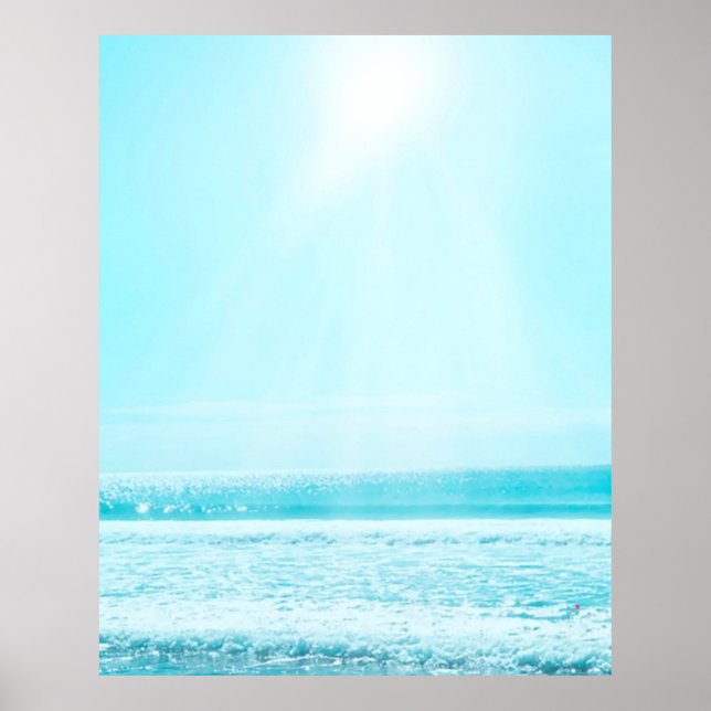 Sea Ocean Blue Summer Surf Poster (Front)