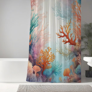 Sea Ocean Bottom Corals Design 315 Shower Curtain