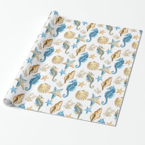 Sea  ocean pattern wrapping paper