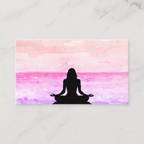   Sea Ocean Sunrise Mindfulness Meditation Yoga Business Card