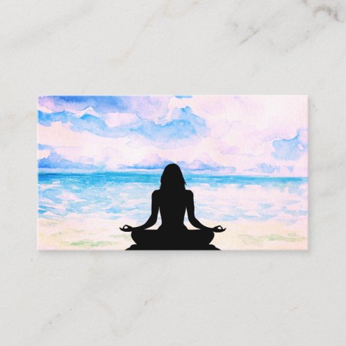   Sea Ocean Yoga Beach Mindfulness Meditation Business Card