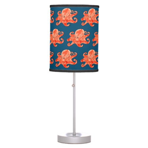 sea octopus pattern table lamp