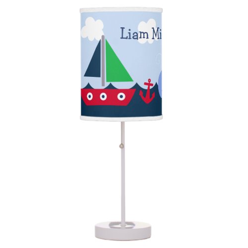 Sea Octopus Whale Sailboat Baby Nursery Lamp