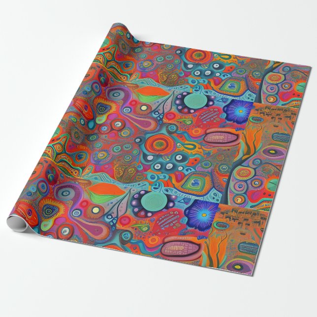 Sea of Cells Wrapping Paper (Unrolled)