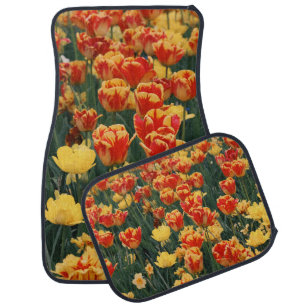 Sea of Firey Flowers Car Floor Mat