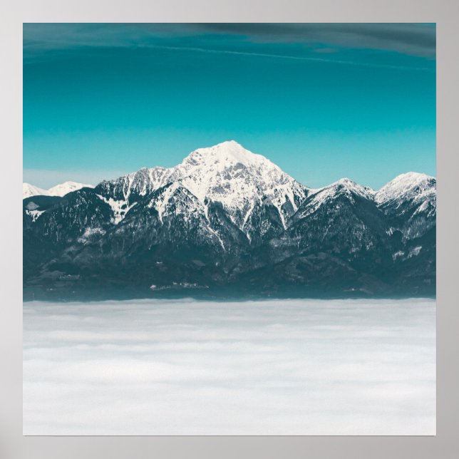 Sea of fog beneath the mountain poster (Front)