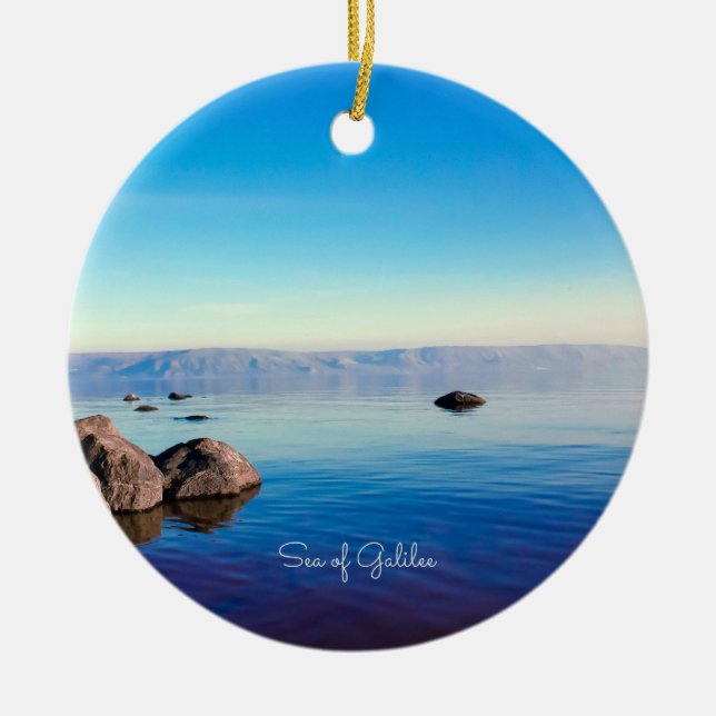 Sea of Galilee Ceramic Ornament (Front)
